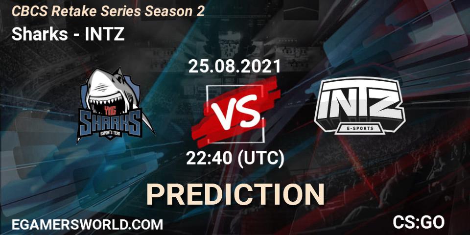Sharks vs INTZ: Betting TIp, Match Prediction. 25.08.21. CS2 (CS:GO), CBCS Retake Series Season 2