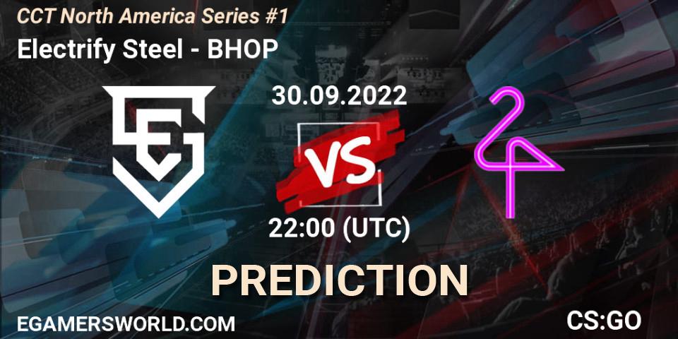 Electrify Steel vs BHOP: Betting TIp, Match Prediction. 30.09.2022 at 22:00. Counter-Strike (CS2), CCT North America Series #1