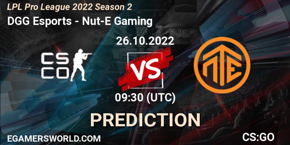 DGG Esports vs Nut-E Gaming: Betting TIp, Match Prediction. 26.10.22. CS2 (CS:GO), LPL Pro League 2022 Season 2