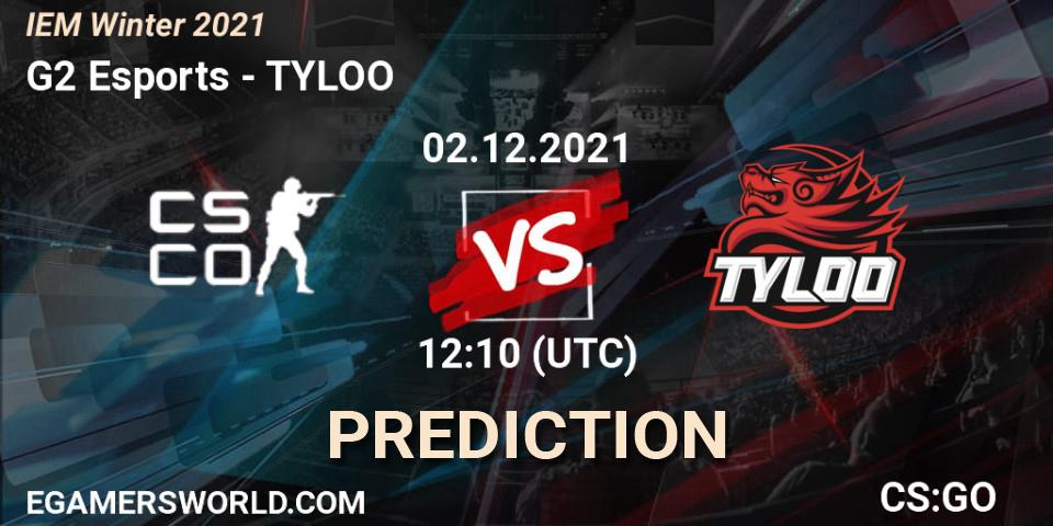 G2 Esports vs TYLOO: Betting TIp, Match Prediction. 02.12.21. CS2 (CS:GO), IEM Winter 2021