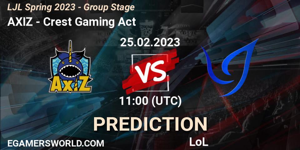 AXIZ vs Crest Gaming Act: Betting TIp, Match Prediction. 25.02.23. LoL, LJL Spring 2023 - Group Stage