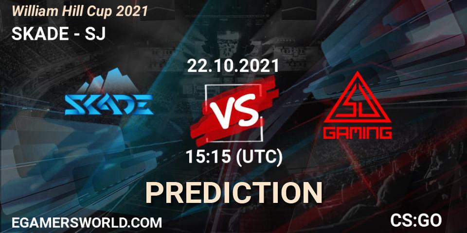 SKADE vs SJ: Betting TIp, Match Prediction. 22.10.2021 at 15:15. Counter-Strike (CS2), William Hill Cup