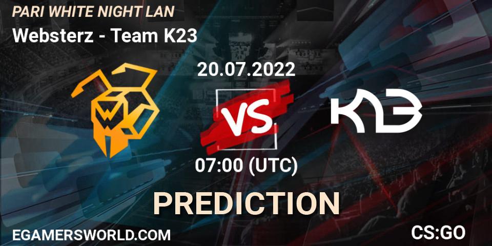 Websterz vs Team K23: Betting TIp, Match Prediction. 20.07.22. CS2 (CS:GO), PARI WHITE NIGHT LAN