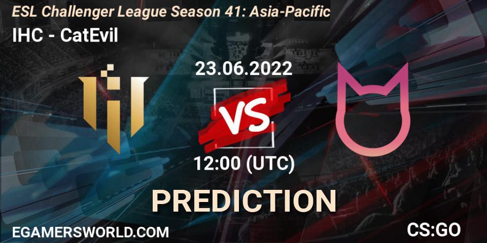 IHC vs CatEvil: Betting TIp, Match Prediction. 23.06.22. CS2 (CS:GO), ESL Challenger League Season 41: Asia-Pacific