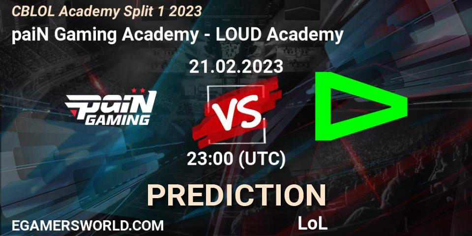 paiN Gaming Academy vs LOUD Academy: Betting TIp, Match Prediction. 21.02.2023 at 23:00. LoL, CBLOL Academy Split 1 2023