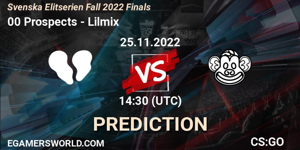 00 Prospects vs Lilmix: Betting TIp, Match Prediction. 25.11.22. CS2 (CS:GO), Svenska Elitserien Fall 2022