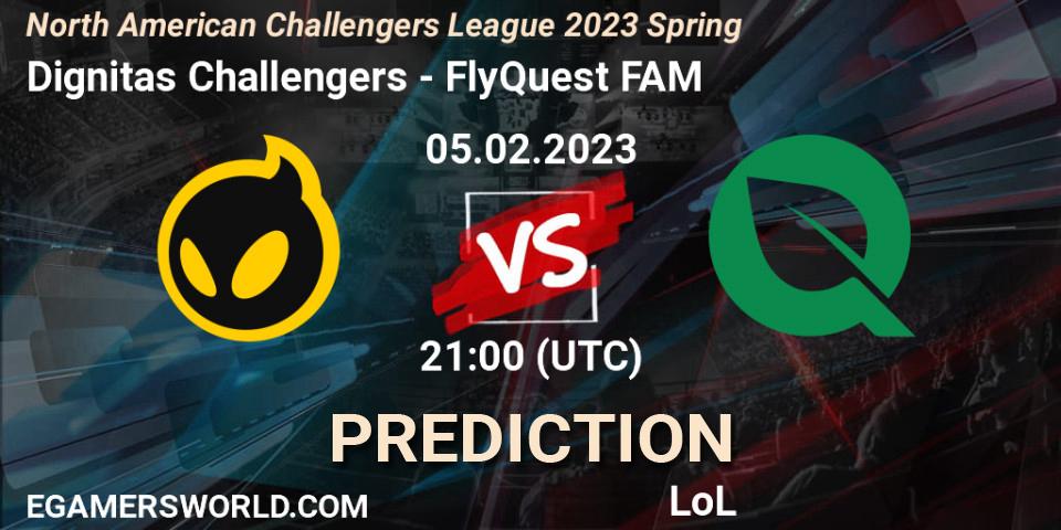 Dignitas Challengers vs FlyQuest FAM: Betting TIp, Match Prediction. 05.02.23. LoL, NACL 2023 Spring - Group Stage