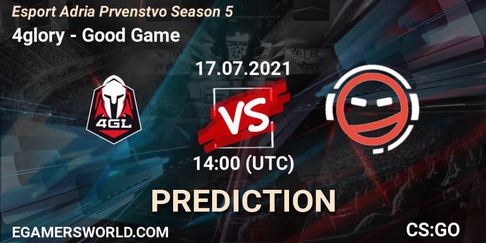 4glory vs Good Game: Betting TIp, Match Prediction. 17.07.21. CS2 (CS:GO), Esport Adria Prvenstvo Season 5