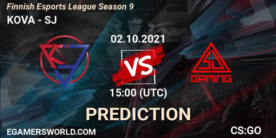 KOVA vs SJ: Betting TIp, Match Prediction. 02.10.21. CS2 (CS:GO), Finnish Esports League Season 9
