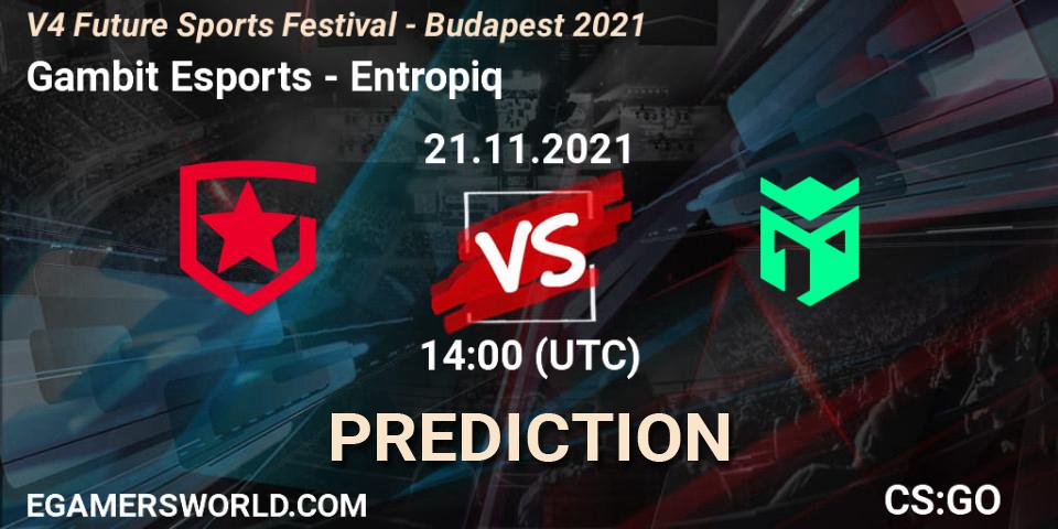Gambit Esports vs Entropiq: Betting TIp, Match Prediction. 21.11.21. CS2 (CS:GO), V4 Future Sports Festival - Budapest 2021