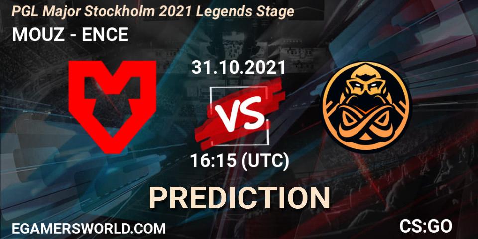 MOUZ vs ENCE: Betting TIp, Match Prediction. 31.10.2021 at 16:15. Counter-Strike (CS2), PGL Major Stockholm 2021 Legends Stage