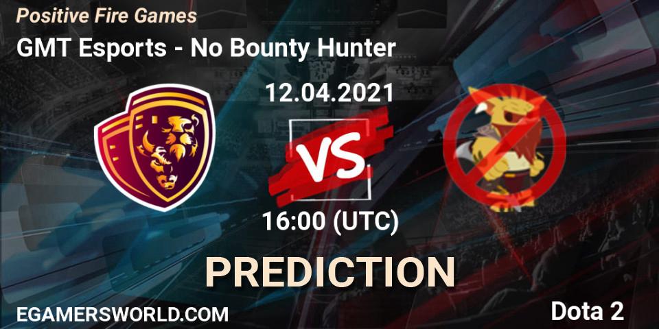GMT Esports vs No Bounty Hunter: Betting TIp, Match Prediction. 12.04.21. Dota 2, Positive Fire Games