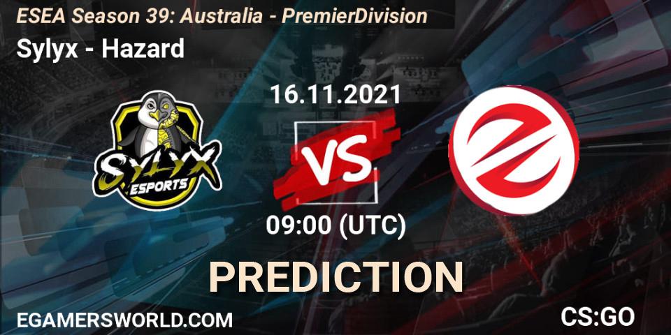 Sylyx vs Hazard: Betting TIp, Match Prediction. 16.11.21. CS2 (CS:GO), ESEA Season 39: Australia - Premier Division