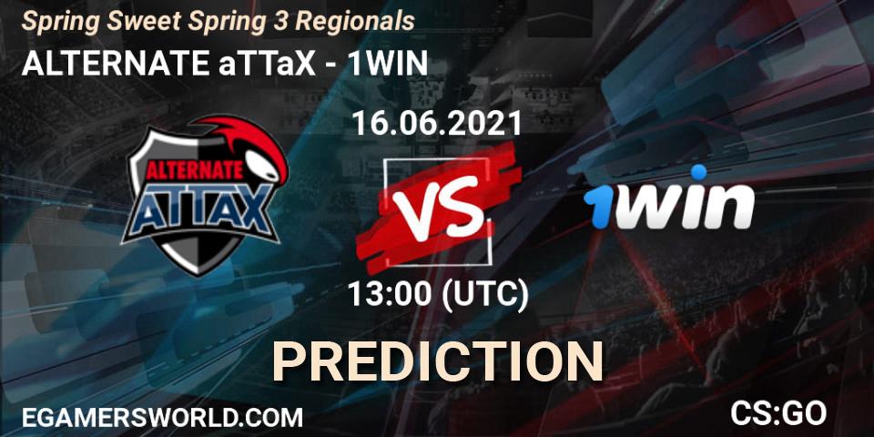 ALTERNATE aTTaX vs 1WIN: Betting TIp, Match Prediction. 16.06.2021 at 13:00. Counter-Strike (CS2), Spring Sweet Spring 3 Regionals