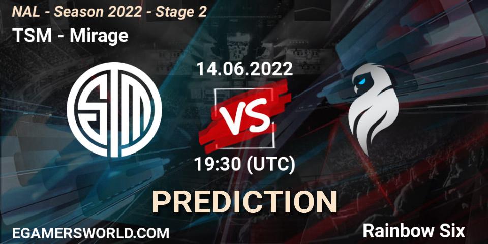 TSM vs Mirage: Betting TIp, Match Prediction. 14.06.22. Rainbow Six, NAL - Season 2022 - Stage 2