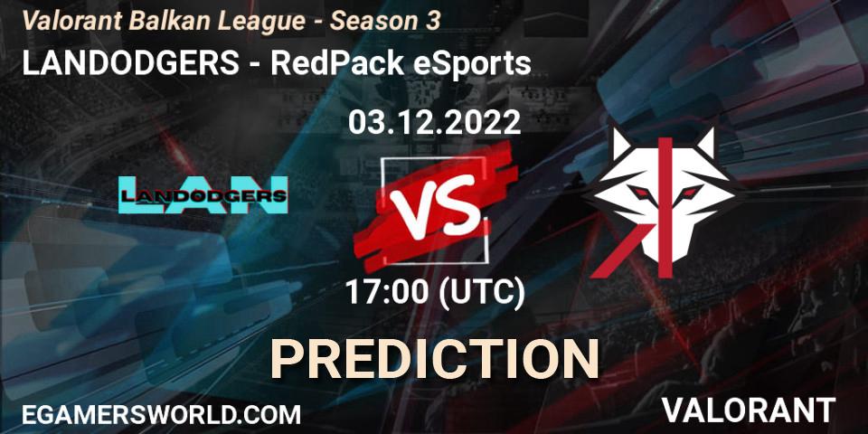 LANDODGERS vs RedPack eSports: Betting TIp, Match Prediction. 03.12.22. VALORANT, Valorant Balkan League - Season 3