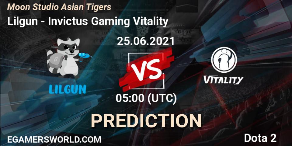 Lilgun vs Invictus Gaming Vitality: Betting TIp, Match Prediction. 25.06.2021 at 05:11. Dota 2, Moon Studio Asian Tigers