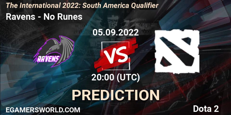 Ravens vs No Runes: Betting TIp, Match Prediction. 05.09.22. Dota 2, The International 2022: South America Qualifier