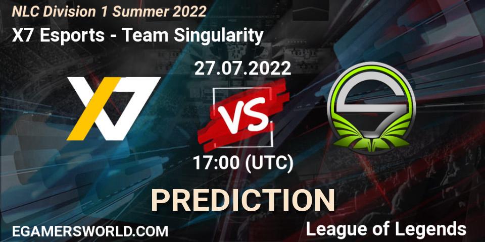 X7 Esports vs Team Singularity: Betting TIp, Match Prediction. 27.07.22. LoL, NLC Division 1 Summer 2022