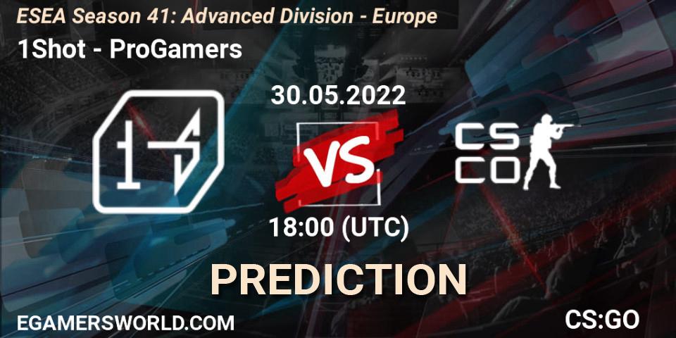 1Shot vs ProGamers: Betting TIp, Match Prediction. 30.05.22. CS2 (CS:GO), ESEA Season 41: Advanced Division - Europe