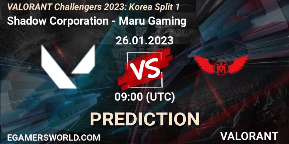 Shadow Corporation vs Maru Gaming: Betting TIp, Match Prediction. 26.01.23. VALORANT, VALORANT Challengers 2023: Korea Split 1