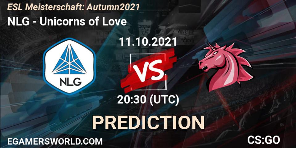 NLG vs Unicorns of Love: Betting TIp, Match Prediction. 11.10.2021 at 20:30. Counter-Strike (CS2), ESL Meisterschaft: Autumn 2021