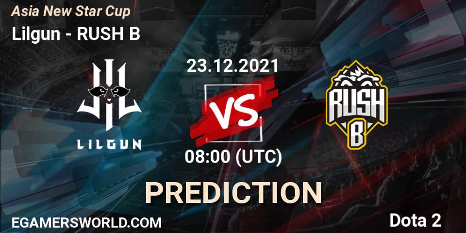 Lilgun vs RUSH B: Betting TIp, Match Prediction. 23.12.2021 at 07:28. Dota 2, Asia New Star Cup
