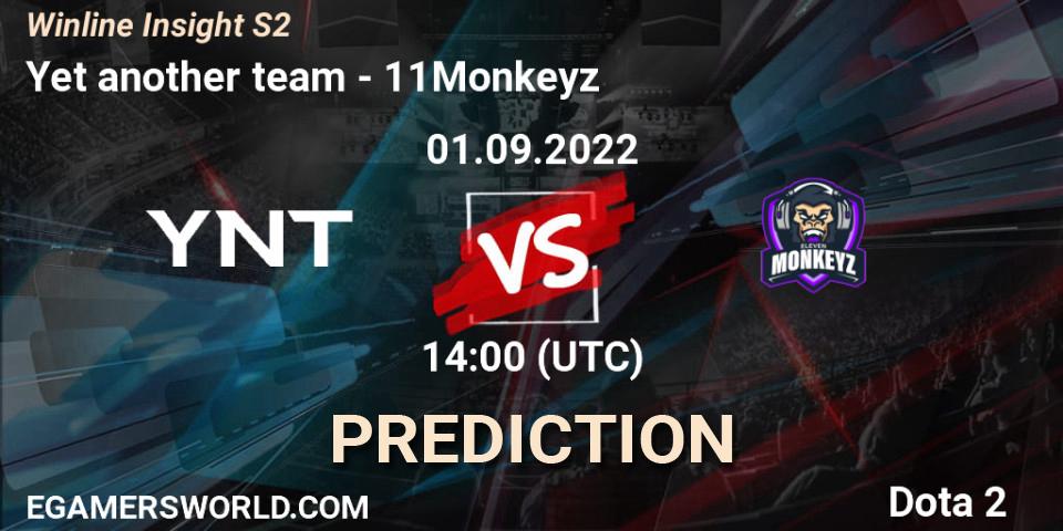 YNT vs 11Monkeyz: Betting TIp, Match Prediction. 01.09.22. Dota 2, Winline Insight S2