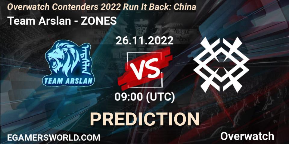 Team Arslan vs ZONES: Betting TIp, Match Prediction. 26.11.22. Overwatch, Overwatch Contenders 2022 Run It Back: China