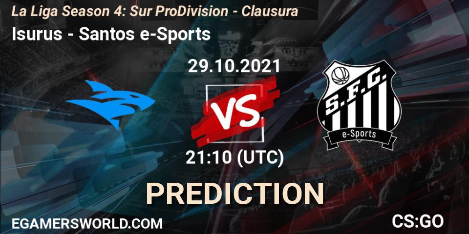 Isurus vs Santos e-Sports: Betting TIp, Match Prediction. 29.10.21. CS2 (CS:GO), La Liga Season 4: Sur Pro Division - Clausura