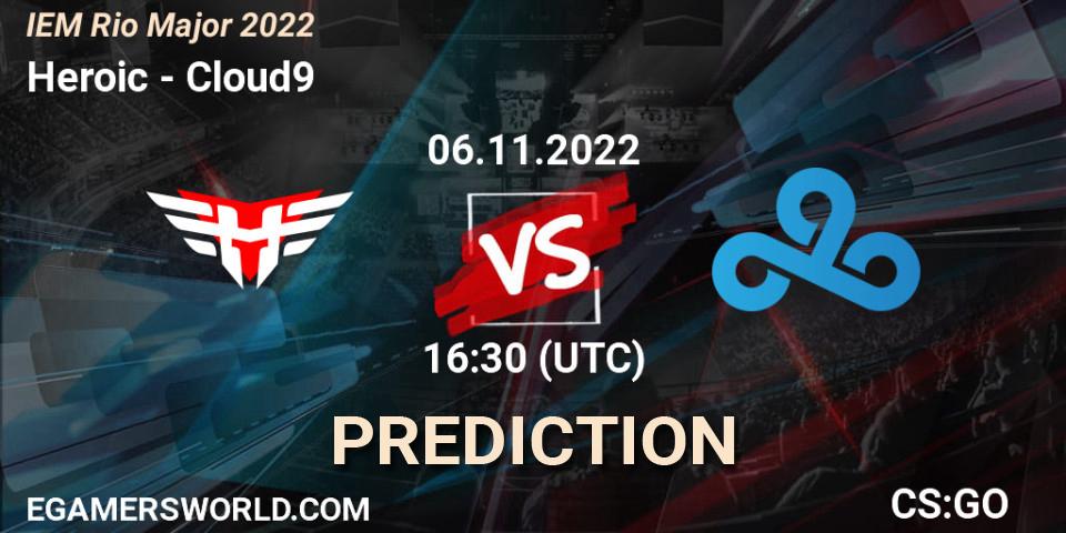 Heroic vs Cloud9: Betting TIp, Match Prediction. 06.11.22. CS2 (CS:GO), IEM Rio Major 2022