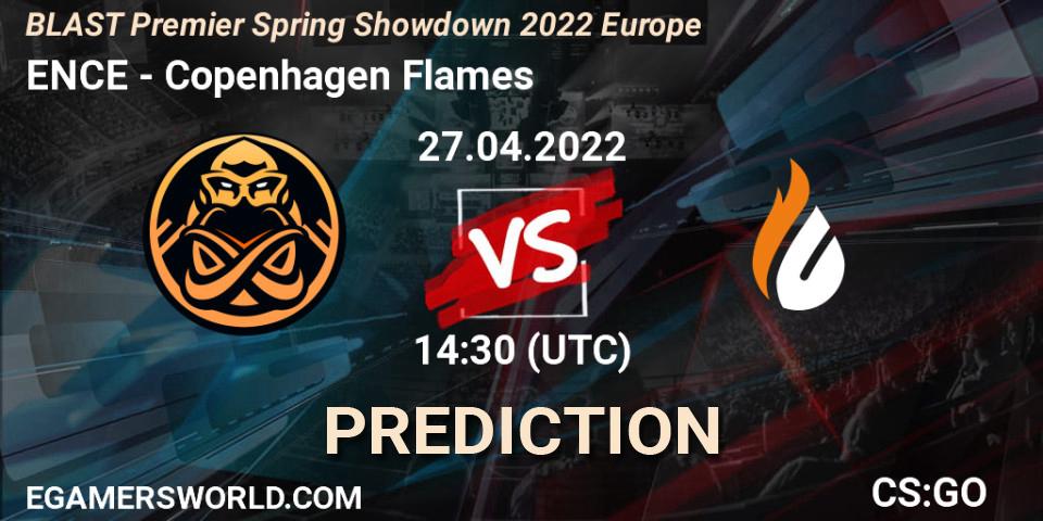 ENCE vs Copenhagen Flames: Betting TIp, Match Prediction. 27.04.2022 at 14:30. Counter-Strike (CS2), BLAST Premier Spring Showdown 2022 Europe