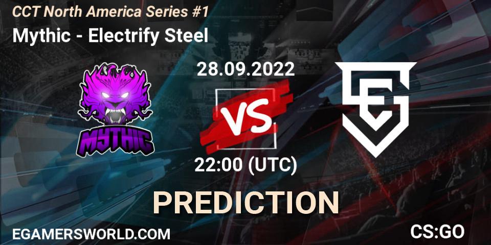 Mythic vs Electrify Steel: Betting TIp, Match Prediction. 28.09.2022 at 22:00. Counter-Strike (CS2), CCT North America Series #1