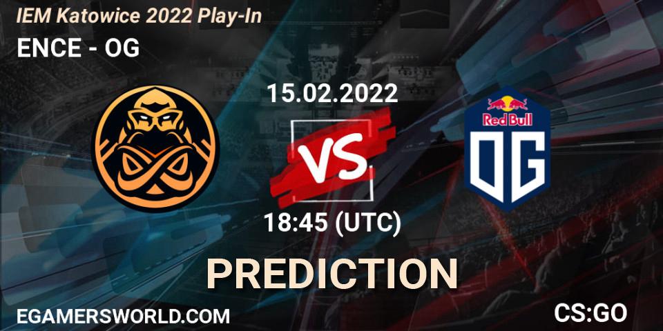 ENCE vs OG: Betting TIp, Match Prediction. 15.02.22. CS2 (CS:GO), IEM Katowice 2022 Play-In