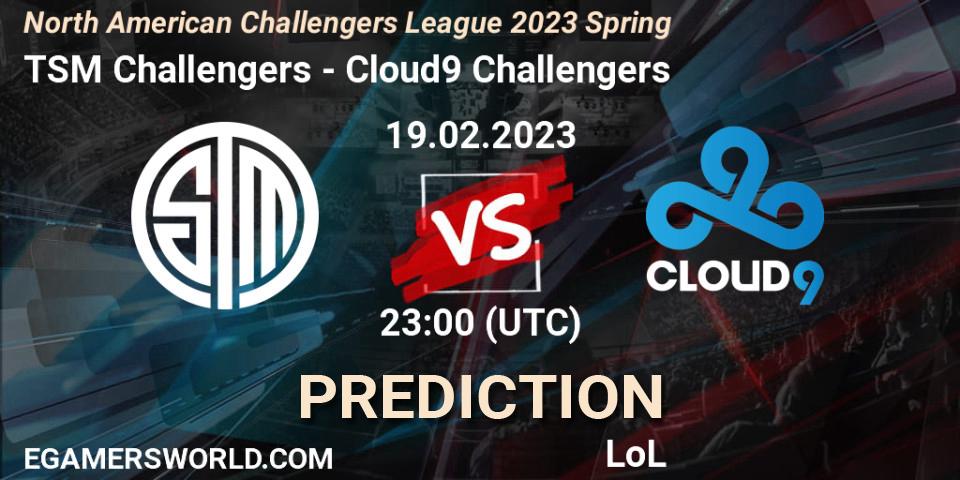 TSM Challengers vs Cloud9 Challengers: Betting TIp, Match Prediction. 19.02.23. LoL, NACL 2023 Spring - Group Stage