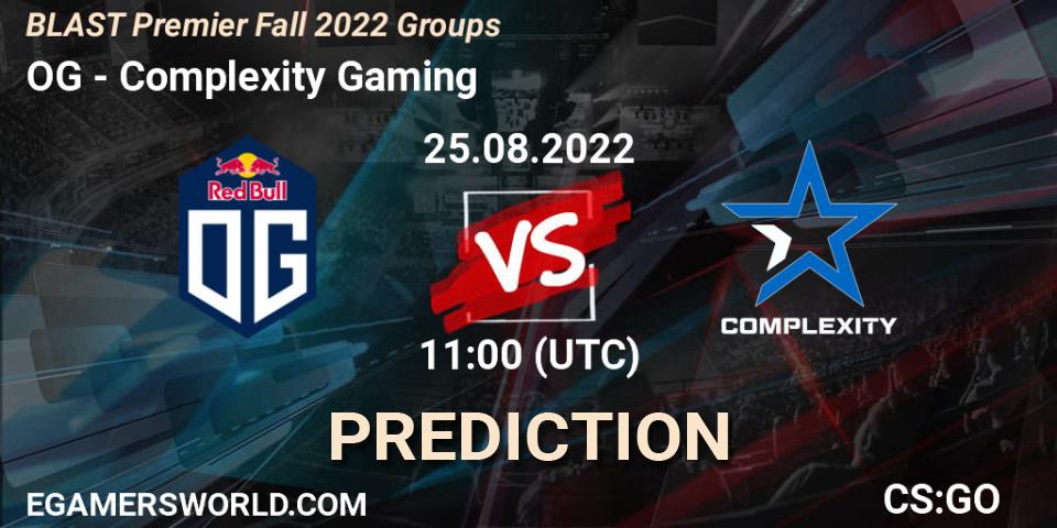 OG vs Complexity Gaming: Betting TIp, Match Prediction. 25.08.22. CS2 (CS:GO), BLAST Premier Fall 2022 Groups