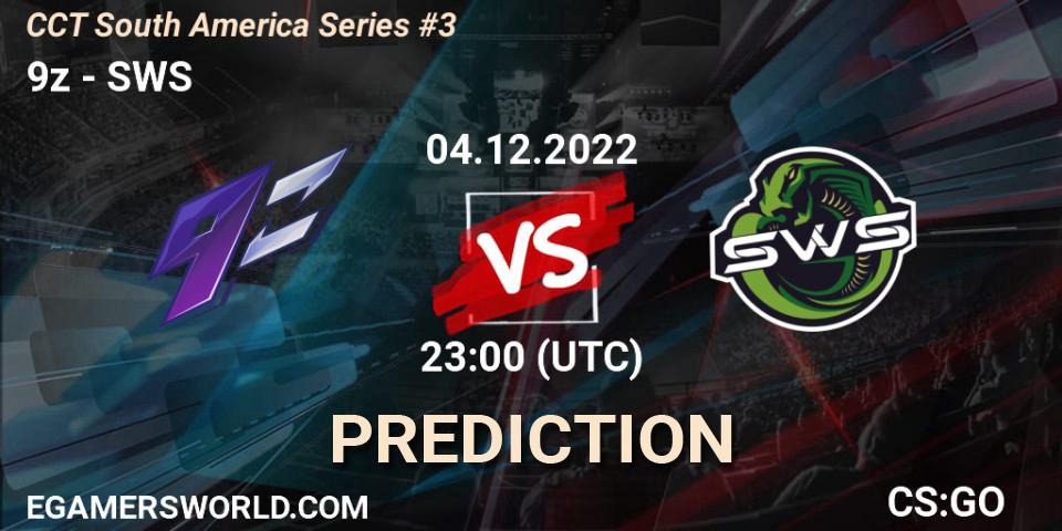 9z vs SWS: Betting TIp, Match Prediction. 04.12.22. CS2 (CS:GO), CCT South America Series #3