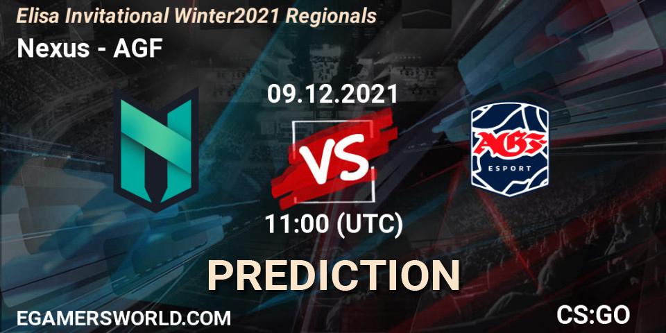 Nexus vs AGF: Betting TIp, Match Prediction. 09.12.2021 at 11:00. Counter-Strike (CS2), Elisa Invitational Winter 2021 Regionals