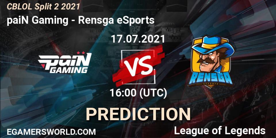 paiN Gaming vs Rensga eSports: Betting TIp, Match Prediction. 17.07.21. LoL, CBLOL Split 2 2021