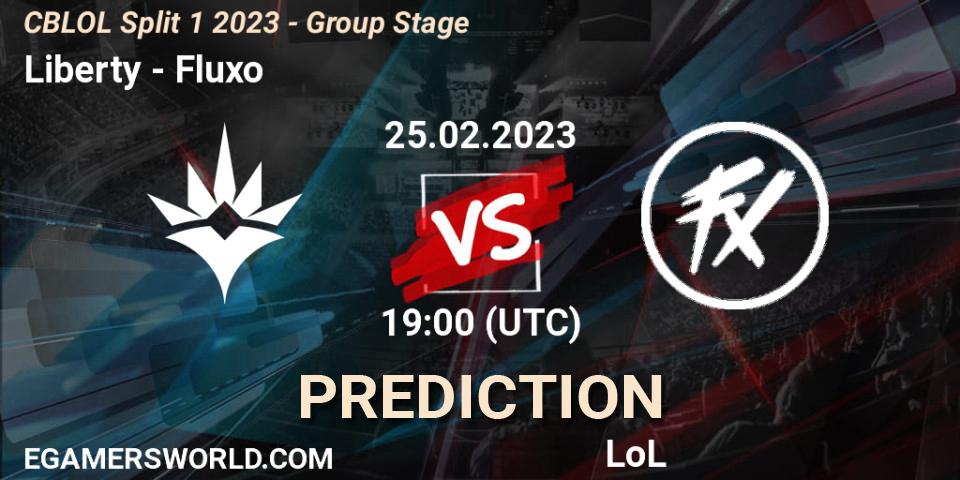 Liberty vs Fluxo: Betting TIp, Match Prediction. 25.02.2023 at 19:15. LoL, CBLOL Split 1 2023 - Group Stage