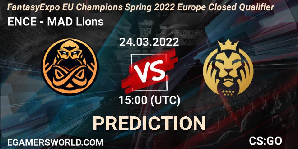 ENCE vs MAD Lions: Betting TIp, Match Prediction. 24.03.22. CS2 (CS:GO), FantasyExpo EU Champions Spring 2022 Europe Closed Qualifier