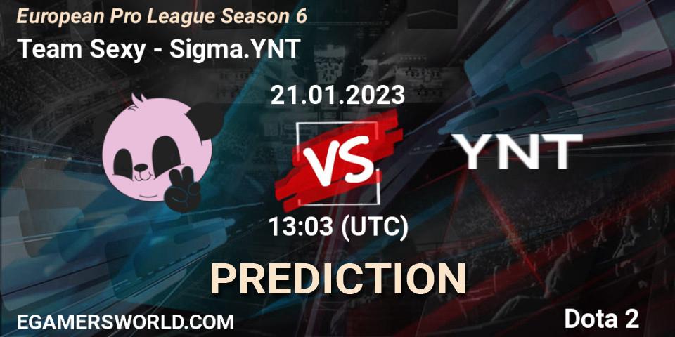 Team Sexy vs Sigma.YNT: Betting TIp, Match Prediction. 21.01.2023 at 14:18. Dota 2, European Pro League Season 6