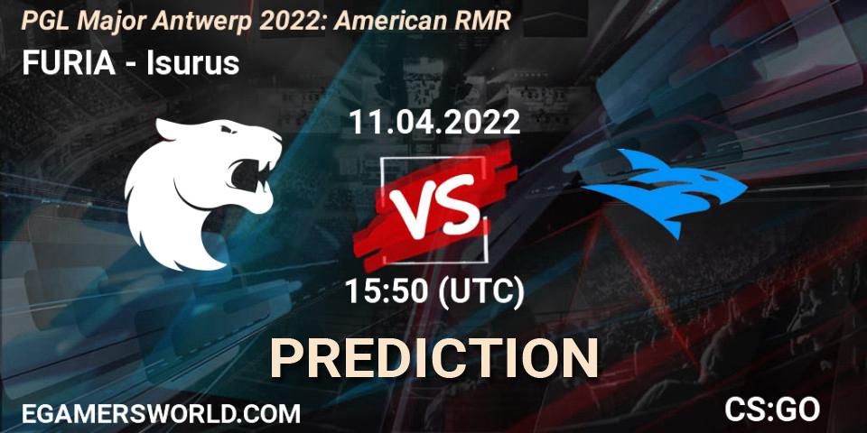 FURIA vs Isurus: Betting TIp, Match Prediction. 11.04.2022 at 15:50. Counter-Strike (CS2), PGL Major Antwerp 2022: American RMR