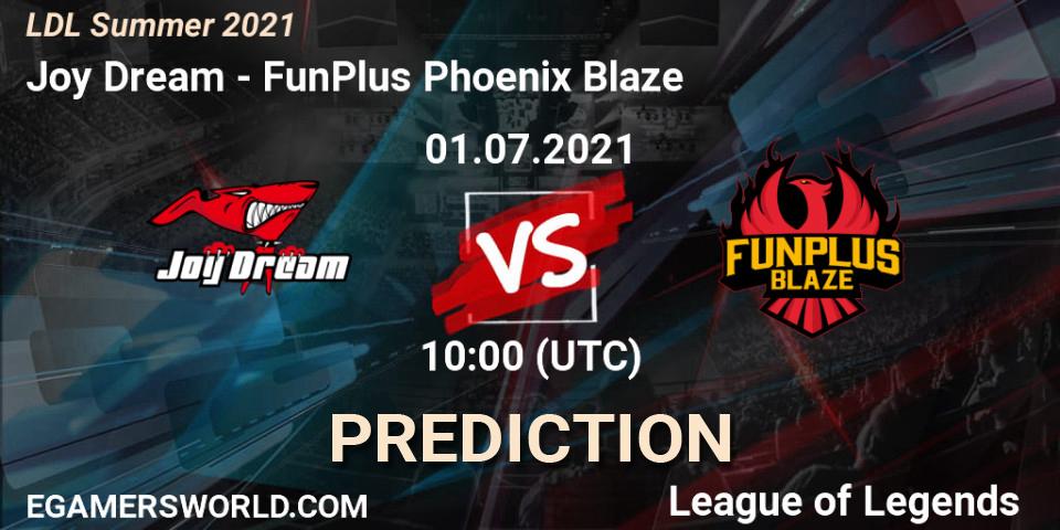 Joy Dream vs FunPlus Phoenix Blaze: Betting TIp, Match Prediction. 01.07.21. LoL, LDL Summer 2021