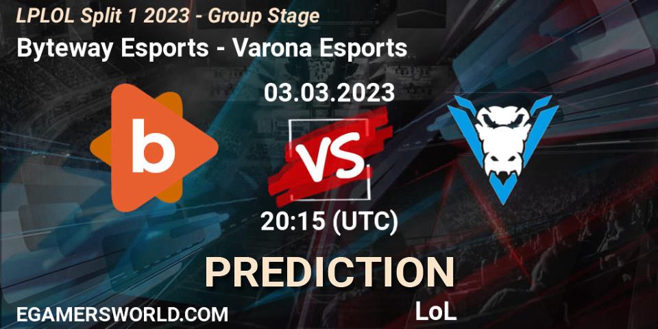 Byteway Esports vs Varona Esports: Betting TIp, Match Prediction. 03.02.2023 at 20:15. LoL, LPLOL Split 1 2023 - Group Stage