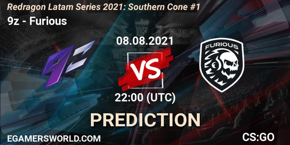 9z vs Furious: Betting TIp, Match Prediction. 08.08.21. CS2 (CS:GO), Redragon Latam Series 2021: Southern Cone #1