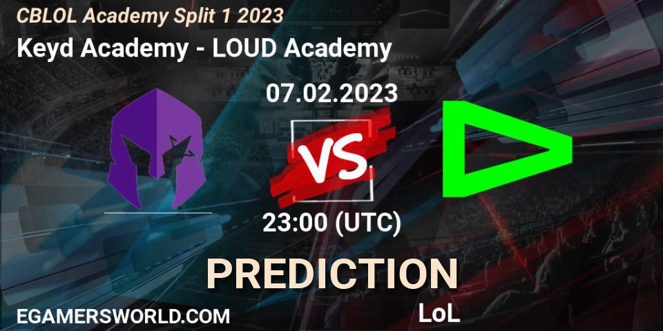 Keyd Academy vs LOUD Academy: Betting TIp, Match Prediction. 07.02.2023 at 23:00. LoL, CBLOL Academy Split 1 2023