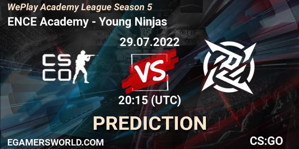 ENCE Academy vs Young Ninjas: Betting TIp, Match Prediction. 29.07.2022 at 17:30. Counter-Strike (CS2), WePlay Academy League Season 5