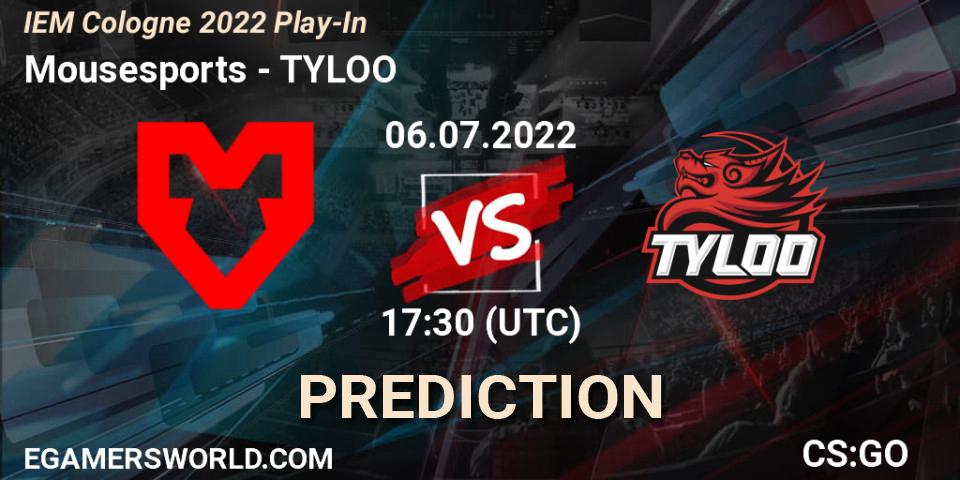 Mousesports vs TYLOO: Betting TIp, Match Prediction. 06.07.22. CS2 (CS:GO), IEM Cologne 2022 Play-In