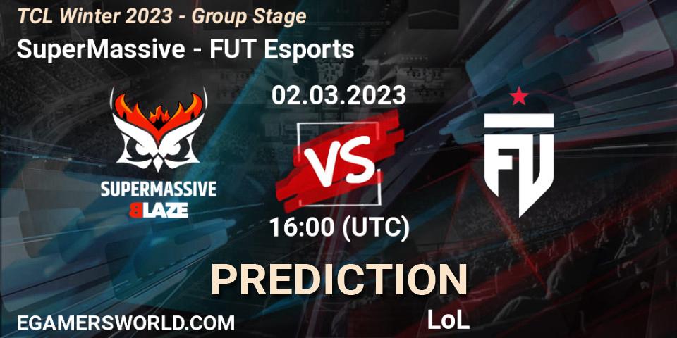 SuperMassive vs FUT Esports: Betting TIp, Match Prediction. 09.03.23. LoL, TCL Winter 2023 - Group Stage